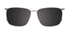 Takumi TK1156 Eyeglasses with Clip-on Sunglasses | Size 56 / Blue & Multicolor Lines & Dark Blue