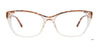 Takumi TK1157 Eyeglasses with Clip-on Sunglasses | Size 56 / Blue Marbled & Crystal Light Blue