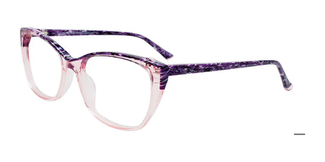 Takumi TK1157 Eyeglasses with Clip-on Sunglasses Purple Marbled & Crystal Light Pink