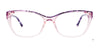 Takumi TK1157 Eyeglasses with Clip-on Sunglasses | Size 56 / Blue Marbled & Crystal Light Blue
