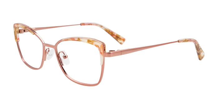 Takumi TK1158 Eyeglasses with Clip-on Sunglasses | Size 49 / Shiny Light Brown & Marbled Brown