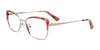 Takumi TK1158 Eyeglasses with Clip-on Sunglasses | Size 49 / Shiny Light Pink & Marbled Red