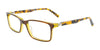 Takumi TK1160 Eyeglasses | Size 50 / Brown & Yellow/Demi Amber