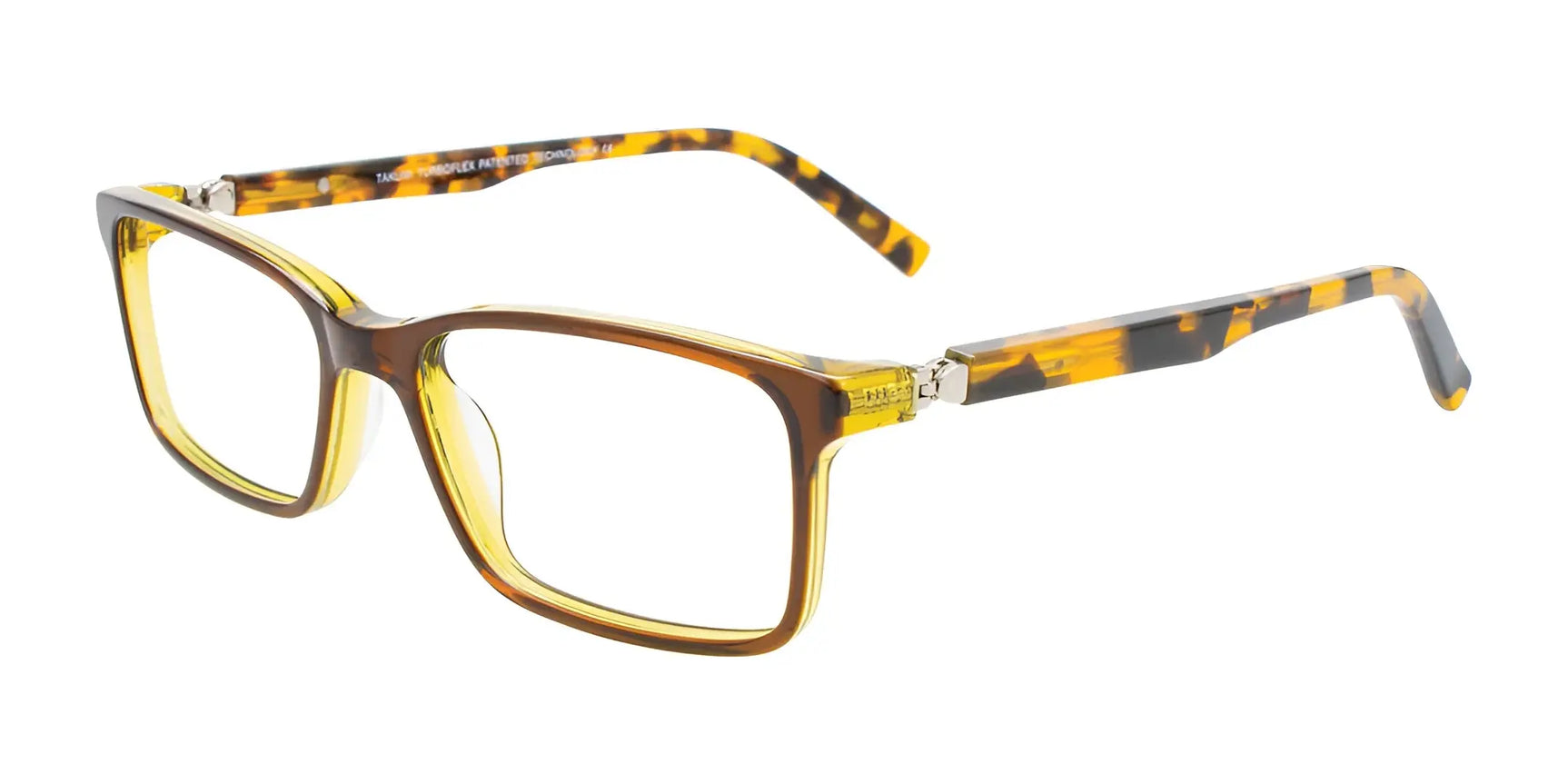 Takumi TK1160 Eyeglasses Brown & Yellow / Demi Amber