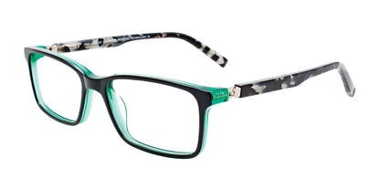 Takumi TK1160 Eyeglasses Black & Green / Demi Grey