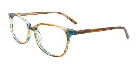 Takumi TK1161 Eyeglasses with Clip-on Sunglasses Brown & Blue Marbled