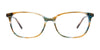 Takumi TK1161 Eyeglasses with Clip-on Sunglasses | Size 56 / Brown & Blue Marbled