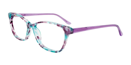 Takumi TK1162 Eyeglasses with Clip-on Sunglasses Purple & Teal