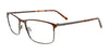 Takumi TK1163 Eyeglasses with Clip-on Sunglasses | Size 58 / Satin Brown & Dark Steel