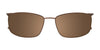Takumi TK1163 Eyeglasses with Clip-on Sunglasses | Size 58 / Satin Brown & Dark Steel