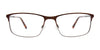 Takumi TK1163 Eyeglasses with Clip-on Sunglasses | Size 58 / Satin Brown & Dark Steel