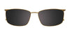 Takumi TK1163 Eyeglasses with Clip-on Sunglasses | Size 58 / Satin Brown & Dark Steel