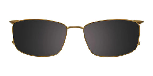 Takumi TK1163 Eyeglasses with Clip-on Sunglasses / Size 58 / Satin Brown & Dark Steel