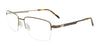 Takumi TK1166 Eyeglasses with Clip-on Sunglasses | Size 58 / Matt Dark Brown & Matt Silver