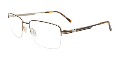Takumi TK1166 Eyeglasses with Clip-on Sunglasses Matt Dark Brown & Matt Silver