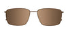 Takumi TK1166 Eyeglasses with Clip-on Sunglasses | Size 58 / Matt Dark Brown & Matt Silver