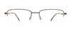 Takumi TK1166 Eyeglasses with Clip-on Sunglasses | Size 58 / Matt Dark Brown & Matt Silver