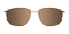 Takumi TK1167 Eyeglasses with Clip-on Sunglasses | Size 57 / Matt Black & Shiny Silver