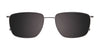 Takumi TK1167 Eyeglasses with Clip-on Sunglasses | Size 57 / Matt Black & Shiny Silver
