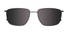 Takumi TK1167 Eyeglasses with Clip-on Sunglasses | Size 57 / Matt Black & Shiny Silver