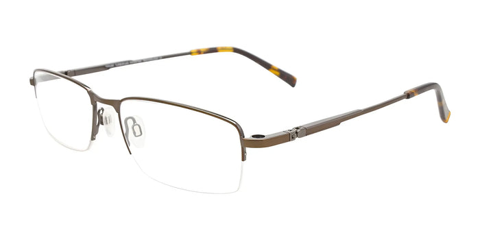 Takumi TK1168 Eyeglasses with Clip-on Sunglasses | Size 55 / Matt Brown & Onyx