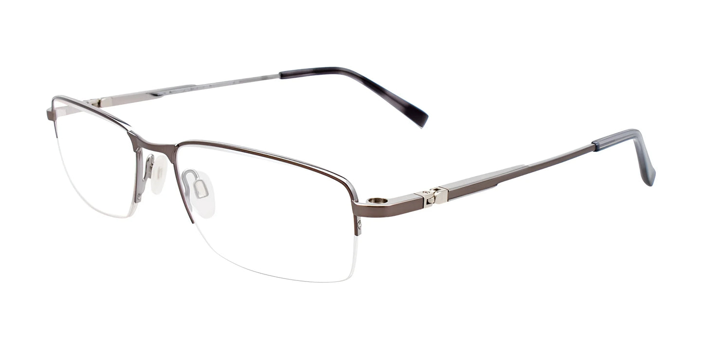 Takumi TK1168 Eyeglasses with Clip-on Sunglasses Matt Grey & Shiny Grey