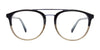 Takumi TK1169 Eyeglasses with Clip-on Sunglasses | Size 52 / Crystal Grey & Shiny Grey & Marbled Dark Grey