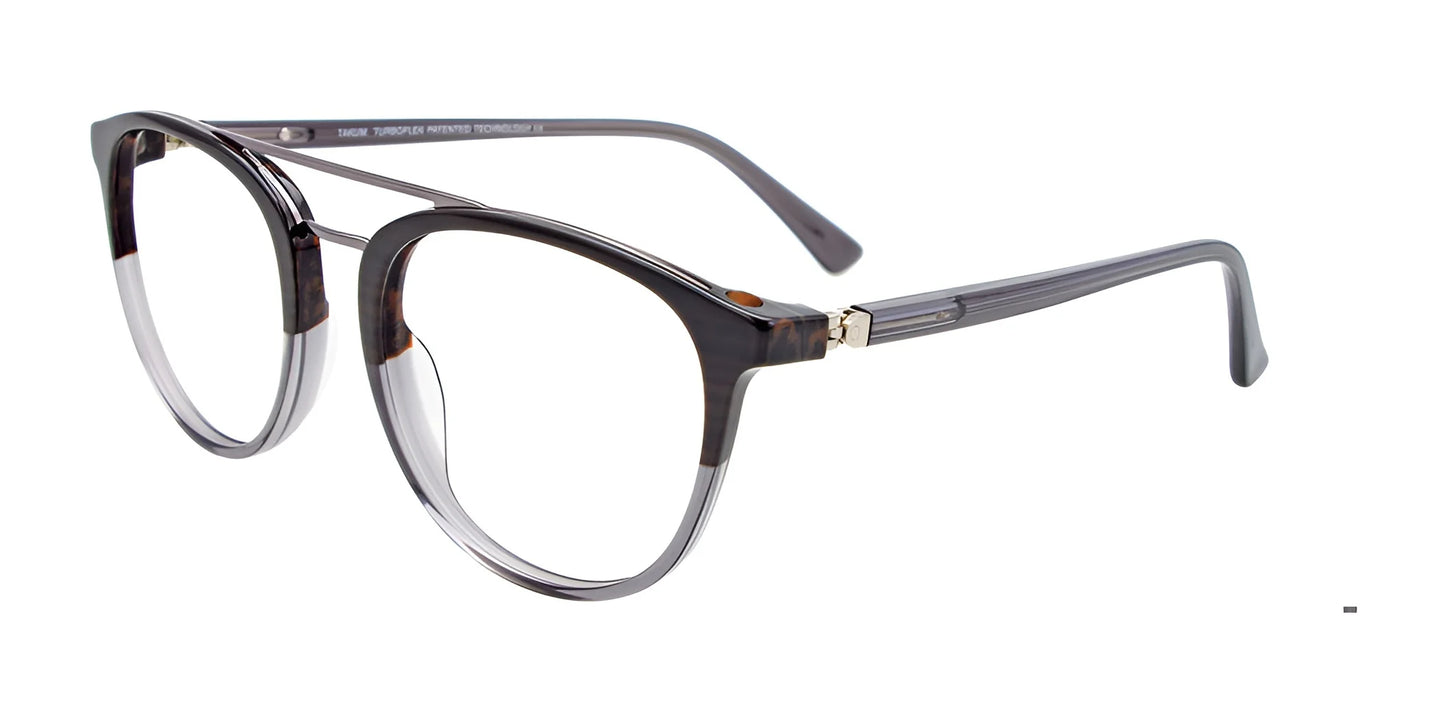 Takumi TK1169 Eyeglasses Crystal Grey & Shiny Grey & Marbled Dark Grey