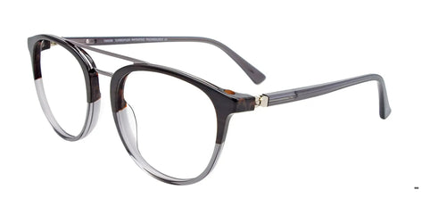 Takumi TK1169 Eyeglasses with Clip-on Sunglasses / Size 52 / Crystal Grey & Shiny Grey & Marbled Dark Grey
