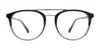 Takumi TK1169 Eyeglasses with Clip-on Sunglasses | Size 52 / Crystal Grey & Shiny Grey & Marbled Dark Grey