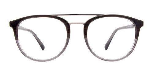 Takumi TK1169 Eyeglasses with Clip-on Sunglasses / Size 52 / Crystal Grey & Shiny Grey & Marbled Dark Grey