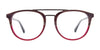 Takumi TK1169 Eyeglasses with Clip-on Sunglasses | Size 52 / Crystal Grey & Shiny Grey & Marbled Dark Grey