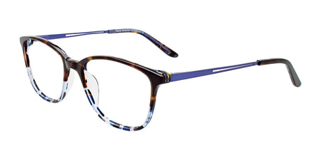 Takumi TK1170 Eyeglasses with Clip-on Sunglasses Blue Marbled & Demi Amber