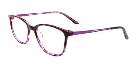 Takumi TK1170 Eyeglasses with Clip-on Sunglasses Purple Marbled & Demi Amber