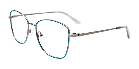 Takumi TK1171 Eyeglasses with Clip-on Sunglasses Shiny Teal