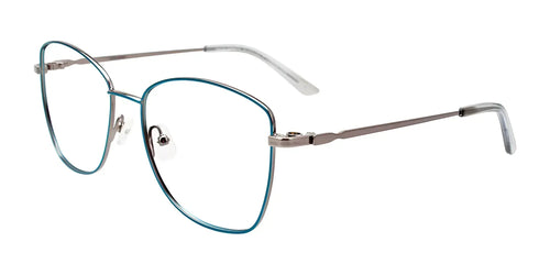 Takumi TK1171 Eyeglasses with Clip-on Sunglasses / Size 54 / Shiny Teal