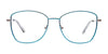Takumi TK1171 Eyeglasses with Clip-on Sunglasses | Size 54 / Shiny Teal