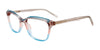 Takumi TK1172 Eyeglasses with Clip-on Sunglasses | Size 51 / Crystal Light Brown & Salmon & Turquoise