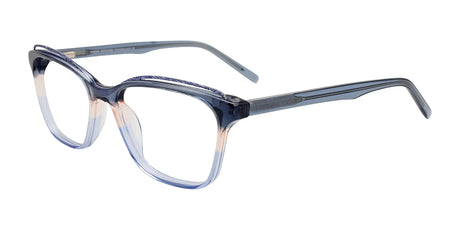 Takumi TK1172 Eyeglasses with Clip-on Sunglasses Crystal Dark Blue & Salmon & Light Blue