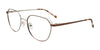 Takumi TK1175 Eyeglasses with Clip-on Sunglasses | Size 51 / Matt Light Brown & Shiny Silver