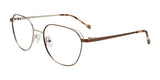 Takumi TK1175 Eyeglasses with Clip-on Sunglasses Matt Light Brown & Shiny Silver