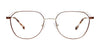 Takumi TK1175 Eyeglasses with Clip-on Sunglasses | Size 51 / Matt Light Brown & Shiny Silver