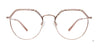 Takumi TK1177 Eyeglasses with Clip-on Sunglasses | Size 52 / Copper & Pale Rose