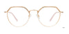 Takumi TK1177 Eyeglasses with Clip-on Sunglasses | Size 52 / Copper & Pale Rose