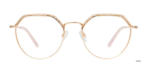 Takumi TK1177 Eyeglasses with Clip-on Sunglasses / Size 52 / Copper & Pale Rose
