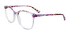 Takumi TK1178 Eyeglasses with Clip-on Sunglasses | Size 53 / Purp & Brn Marb & Cry Lit Purp