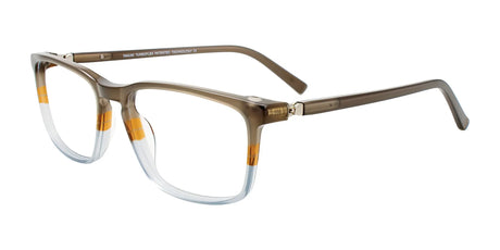 Takumi TK1179 Eyeglasses with Clip-on Sunglasses Grey & Light Brown & Crystal Blue