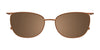 Takumi TK1183 Eyeglasses with Clip-on Sunglasses | Size 50 / Red Brown Stripes/Satin Red