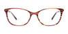 Takumi TK1183 Eyeglasses with Clip-on Sunglasses | Size 50 / Red Brown Stripes/Satin Red