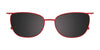 Takumi TK1183 Eyeglasses with Clip-on Sunglasses | Size 50 / Red Brown Stripes/Satin Red